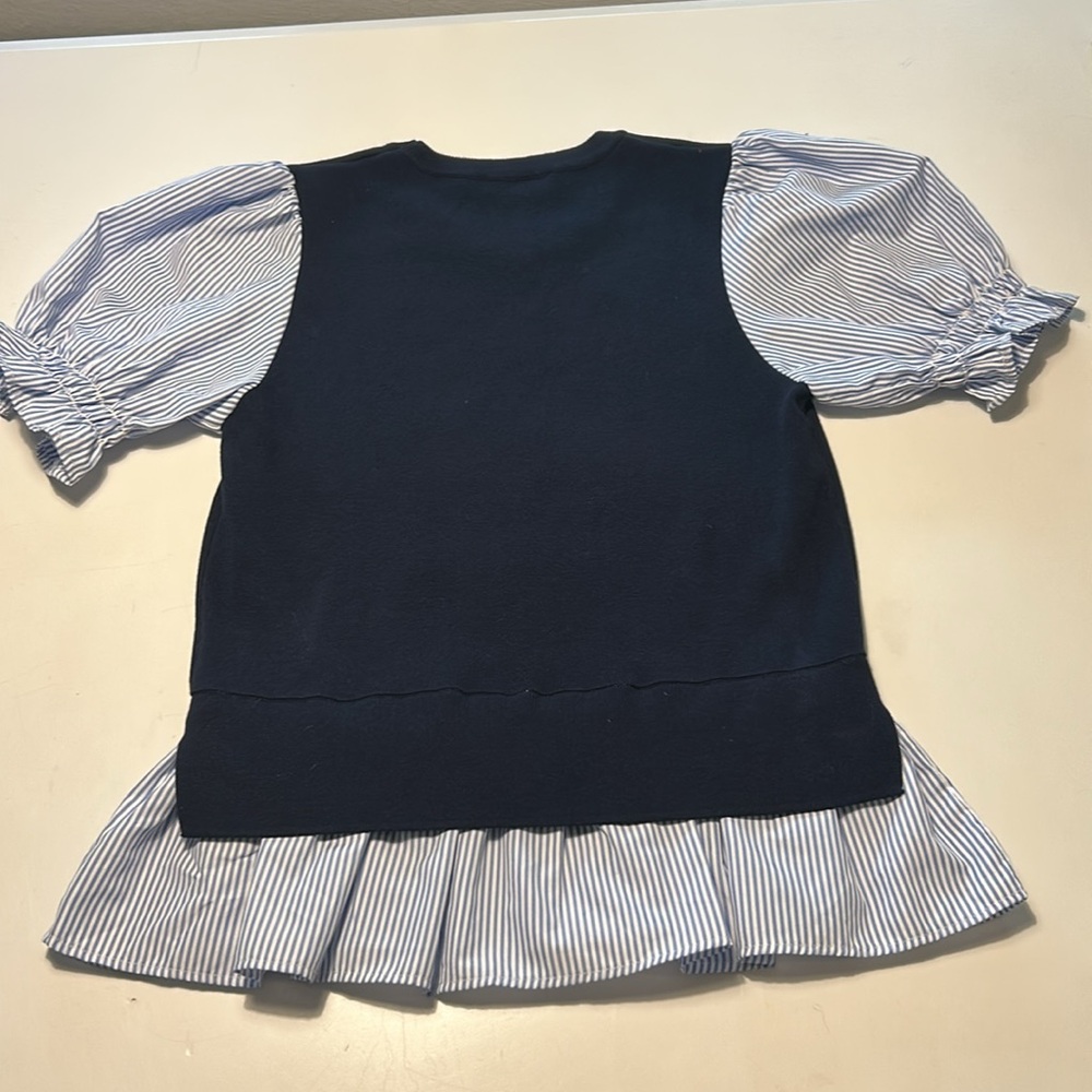 Nanette Lepore Puff Sleeve “Twofer” Lightweight Sweater - Picture 12 of 14